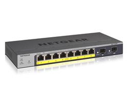 Netgear Smart GS110TPv3 - Switch - Smart - 8 x - + 2 x SFP - Desktop - wandmontierbar - PoE+ (55 W) - Gleichstrom