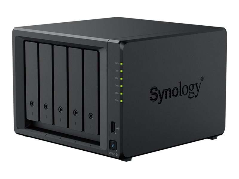 Synology Disk Station DS1525+ - NAS-Server - 5 - SATA 6Gb/s - HDD - RAID JBOD - 0 - 1 - 5 - 6 - 10 - RAM 8 GB - Gigabit Ethernet / 2.5 Gigabit Ethernet - iSCSI Support