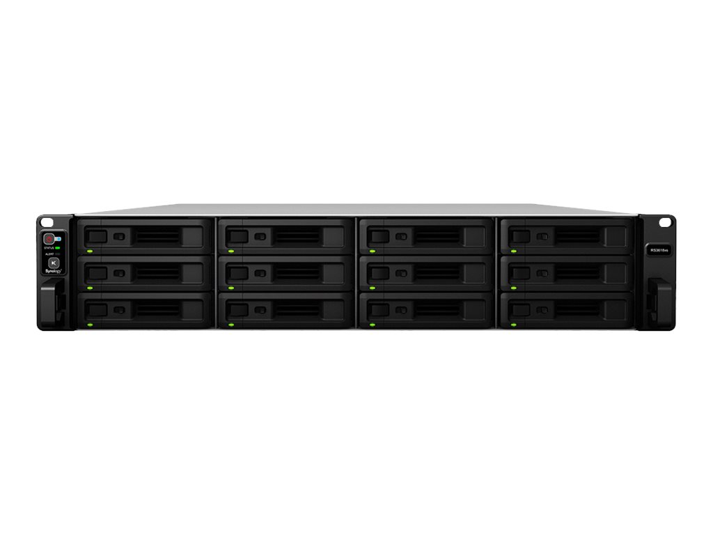 Synology RackStation RS3618XS - NAS-Server - 12 Schächte - Rack - einbaufähig - SATA 6Gb/s - RAID RAID 0 - 1 - 5 - 6 - 10 - JBOD - RAID F1 - RAM 8 GB - Gigabit Ethernet - iSCSI Support - 2U Synology RackStation RS3618XS - NAS-Server - 12 Schächte - Rack - einbaufähig - SATA 6Gb/s - RAID RAID 0 - 1 - 5 - 6 - 10 - JBOD - RAID F1 - RAM 8 GB - Gigabit Ethernet - iSCSI Support - 2U