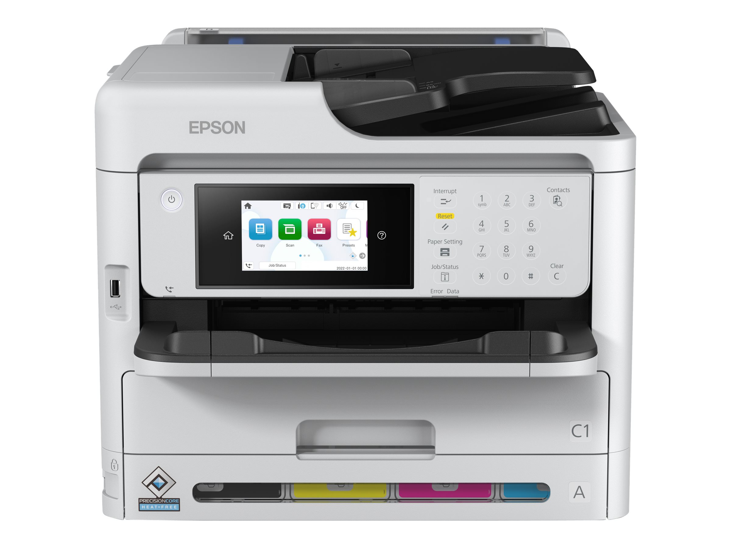 Epson WorkForce Pro WF-C5890DWF BAM - Multifunktionsdrucker - Farbe - Tintenstrahl - A4/Legal (Medie - bis zu 25 Seiten/Min. (Drucken) - 330 Blatt - 33.6 Kbps - USB 2.0 - Gigabit LAN - Wi-Fi(n) - USB 2.0-Host