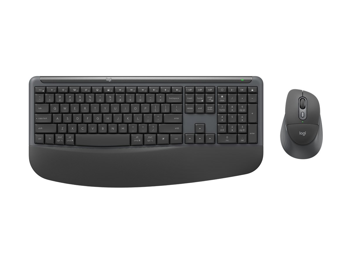 Logitech Signature Comfort Plus Combo MK880 - Business - Tastatur-und-Maus-Set - full size - mit LED-Batteriestandanzeige - kabellos - USB-C - Bluetooth LE - QWERTZ - Deutsch - Graphite Logitech Signature Comfort Plus Combo MK880 - Business - Tastatur-und-Maus-Set - full size - mit LED-Batteriestandanzeige - kabellos - USB-C - Bluetooth LE - QWERTZ - Deutsch - Graphite