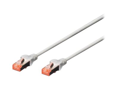 DIGITUS CAT 6 S/FTP Patchkabel - 3 m - SFTP - CAT 6 - geschirmt - halogenfrei - ohne Haken - Grau