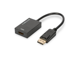 DIGITUS Aktives DisplayPort auf HDMI Konverter - Schwarz