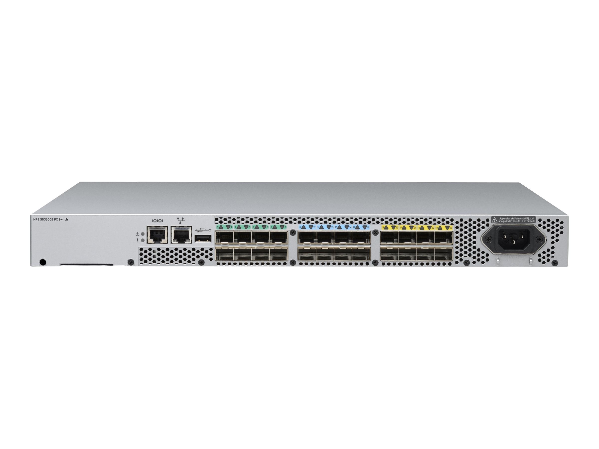 Hewlett Packard Enterprise SN3600B, Managed, - Switch - managed - 8 x 16Gb Fibre Channel SFP+ + 16 x 32Gb Fibre Channel SFP+ Ports on Demand - an Rack montierbar - AC 100 - 240 V
