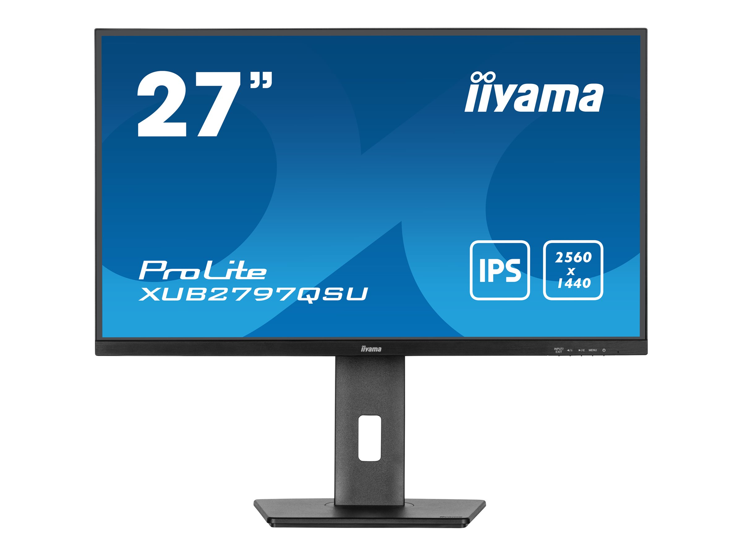 Iiyama ProLite XUB2797QSU-B2 - LED-Monitor - 2560 x 1440 QHD @ 100 Hz - IPS - 300 cd/m² - 1300:1 - 1 ms - HDMI - DisplayPort - Lautsprecher - Matte - Schwarz