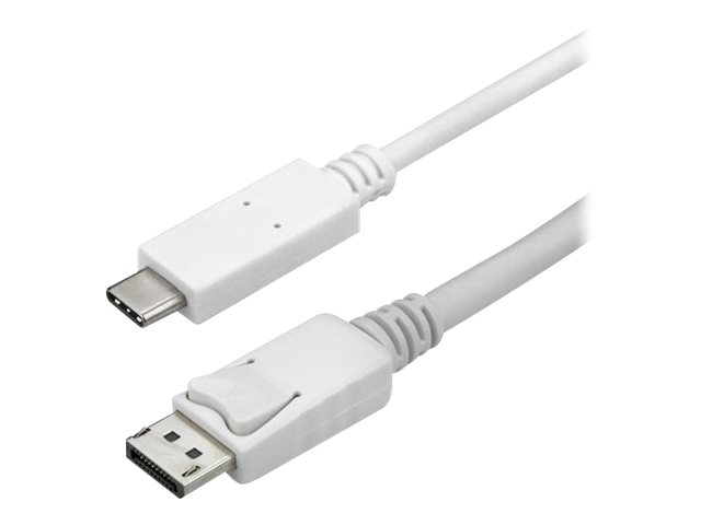 1M USB C TO DP CABLE - WHITE - 4K 60Hz - Weiß - USB Typ C auf DP Kabel - CDP2DPMM1MW - Externer Videoadapter - STM32F072CBU6 - USB-C - DisplayPort - weiß