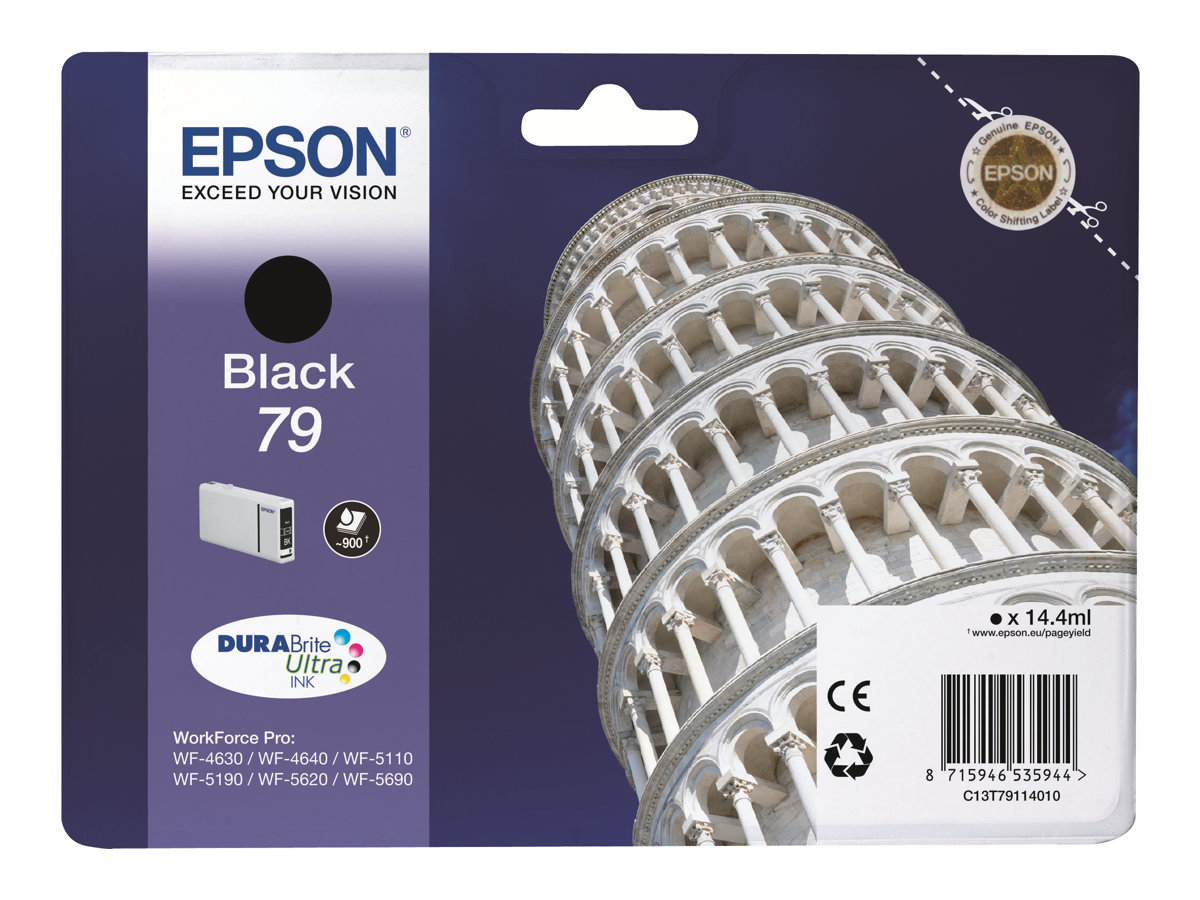 Tintenpatrone 79 schwarz 14.4ml - für WorkForce Pro WF-4630DWF - WF-4640DTWF - WF-5110DW - WF-5190DW - WF-5620DWF - WF-5690DWF Tintenpatrone 79 schwarz 14.4ml - für WorkForce Pro WF-4630DWF - WF-4640DTWF - WF-5110DW - WF-5190DW - WF-5620DWF - WF-5690DWF