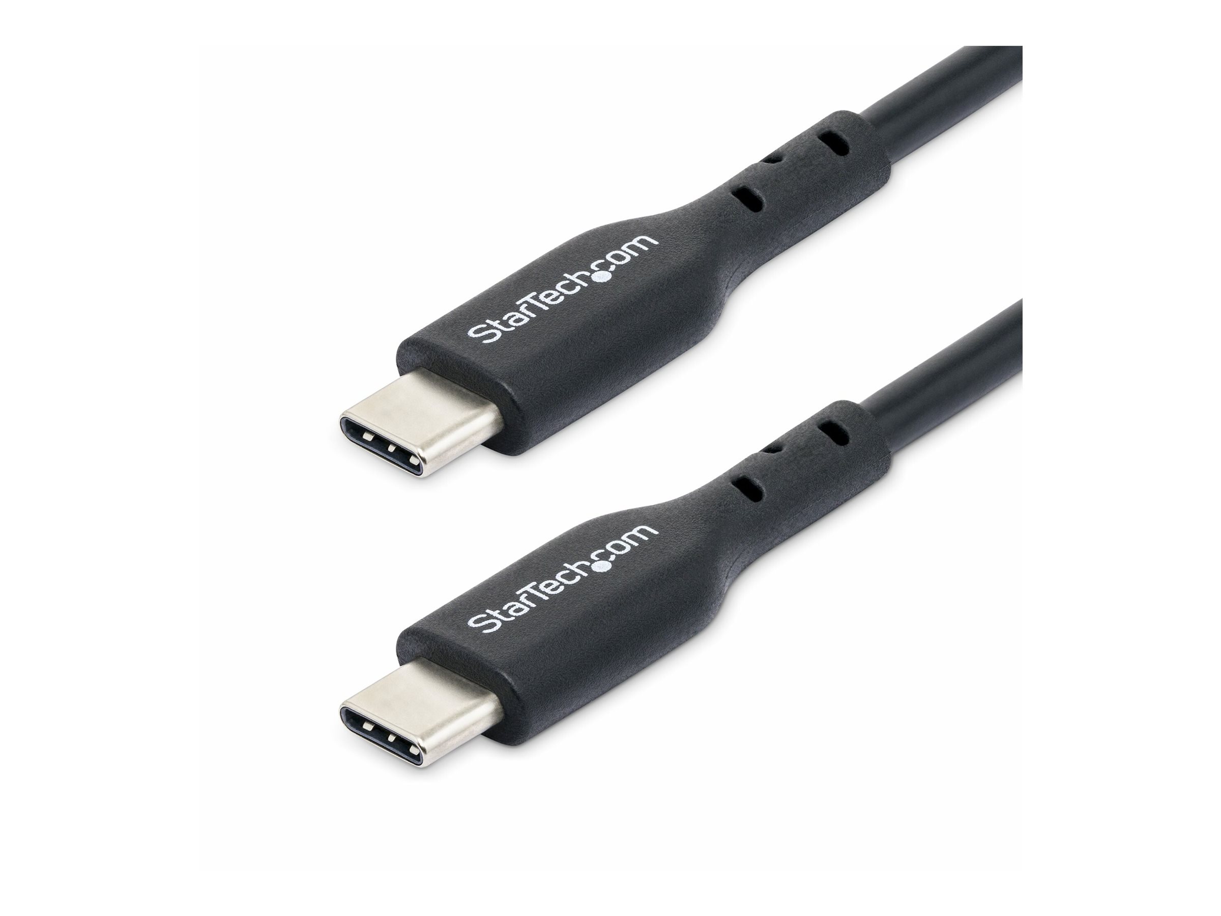 StarTech.com 1m (3ft) USB C Charging Cable, USB-C Kabel - zu 24 pin USB-C (M) - USB 2.0 - 5 / 9 / 12 / 15 / 20 V - 3 A - 1 m - USB Power Delivery (60W) - Schwarz