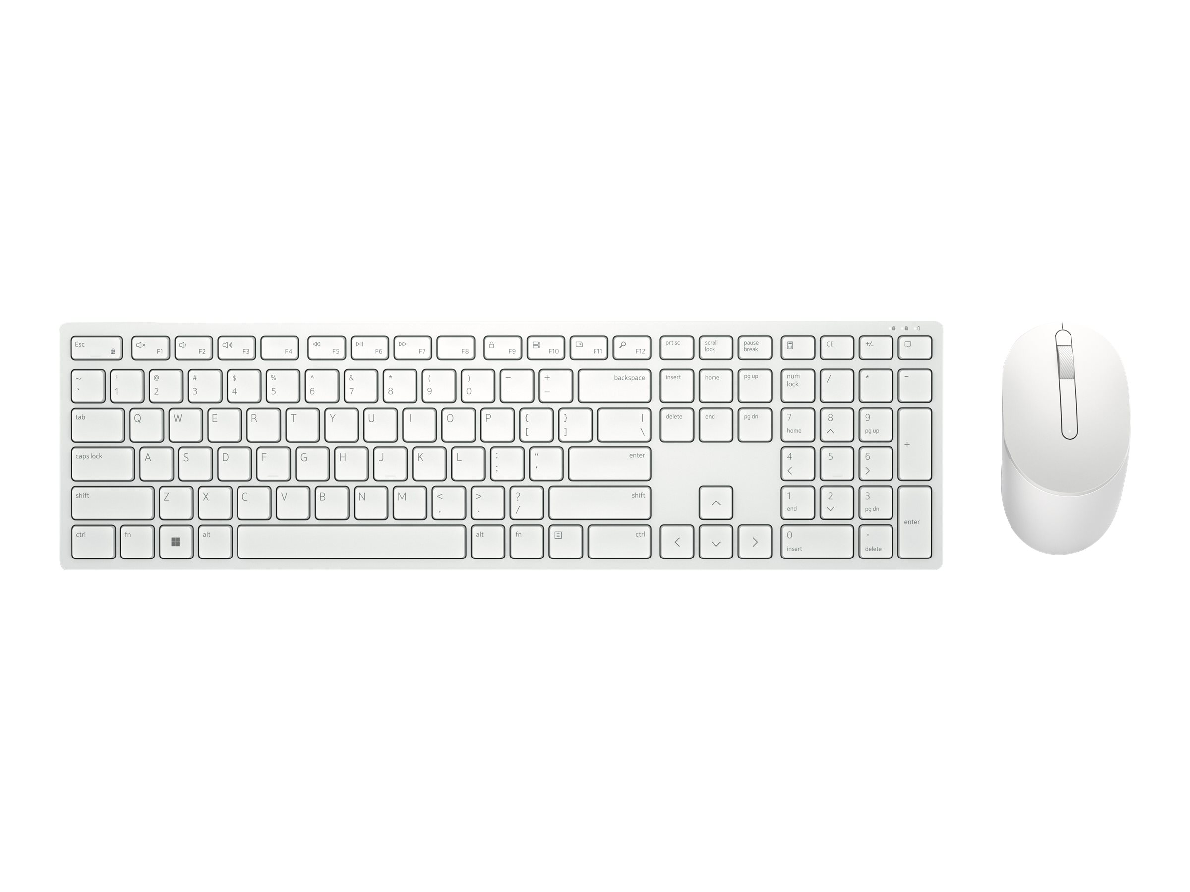 Dell Pro KM5221W - Tastatur-und-Maus-Set - - 2.4 GHz - QWERTZ - Deutsch - weiß - mit 3 years NBD Advance Exchange