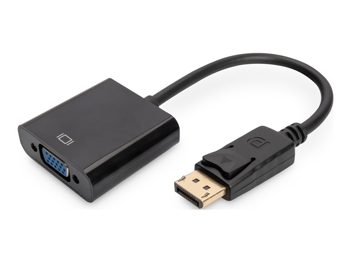 Adapterkabel DisplayPort DP/St-HD15/Bu 0,15m - zu HD-15 (VGA) (W) - 15 cm - geformt - Schwarz Adapterkabel DisplayPort DP/St-HD15/Bu 0,15m - zu HD-15 (VGA) (W) - 15 cm - geformt - Schwarz