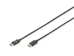 DIGITUS USB Type-C Anschlusskabel, USB-C zu USB-C - USB 2.0 - 3 A - 3 m - unterstützt Stromversorgung - Schwarz DIGITUS USB Type-C Anschlusskabel, USB-C zu USB-C - USB 2.0 - 3 A - 3 m - unterstützt Stromversorgung - Schwarz