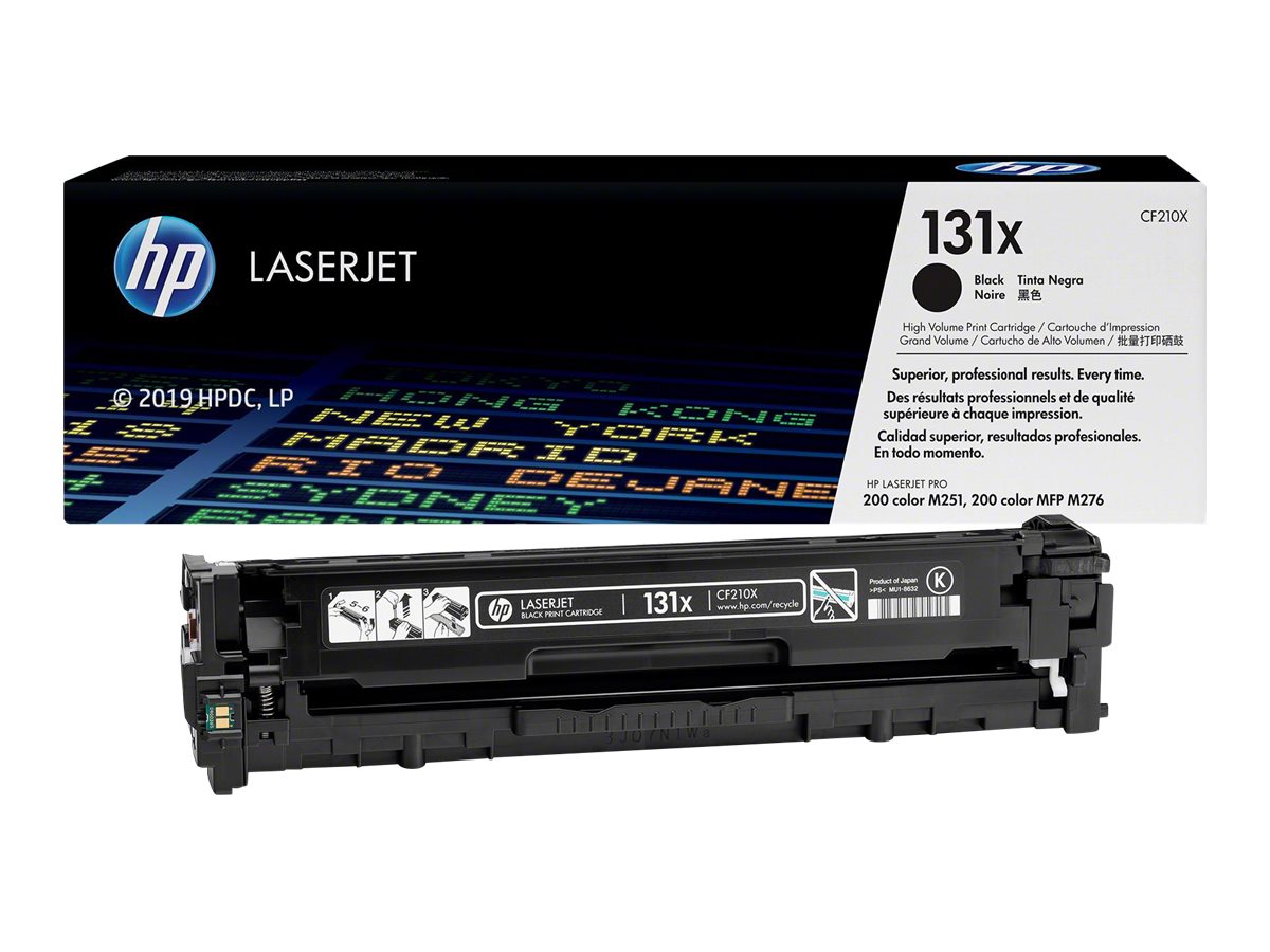 HP 131x - Hohe Ergiebigkeit - Schwarz - original - LaserJet - Tonerpatrone (CF210X) - für LaserJet Pro 200 M251n - 200 M251nw - 200 M276nw - MFP M276n - MFP M276nw HP 131x - Hohe Ergiebigkeit - Schwarz - original - LaserJet - Tonerpatrone (CF210X) - für LaserJet Pro 200 M251n - 200 M251nw - 200 M276nw - MFP M276n - MFP M276nw