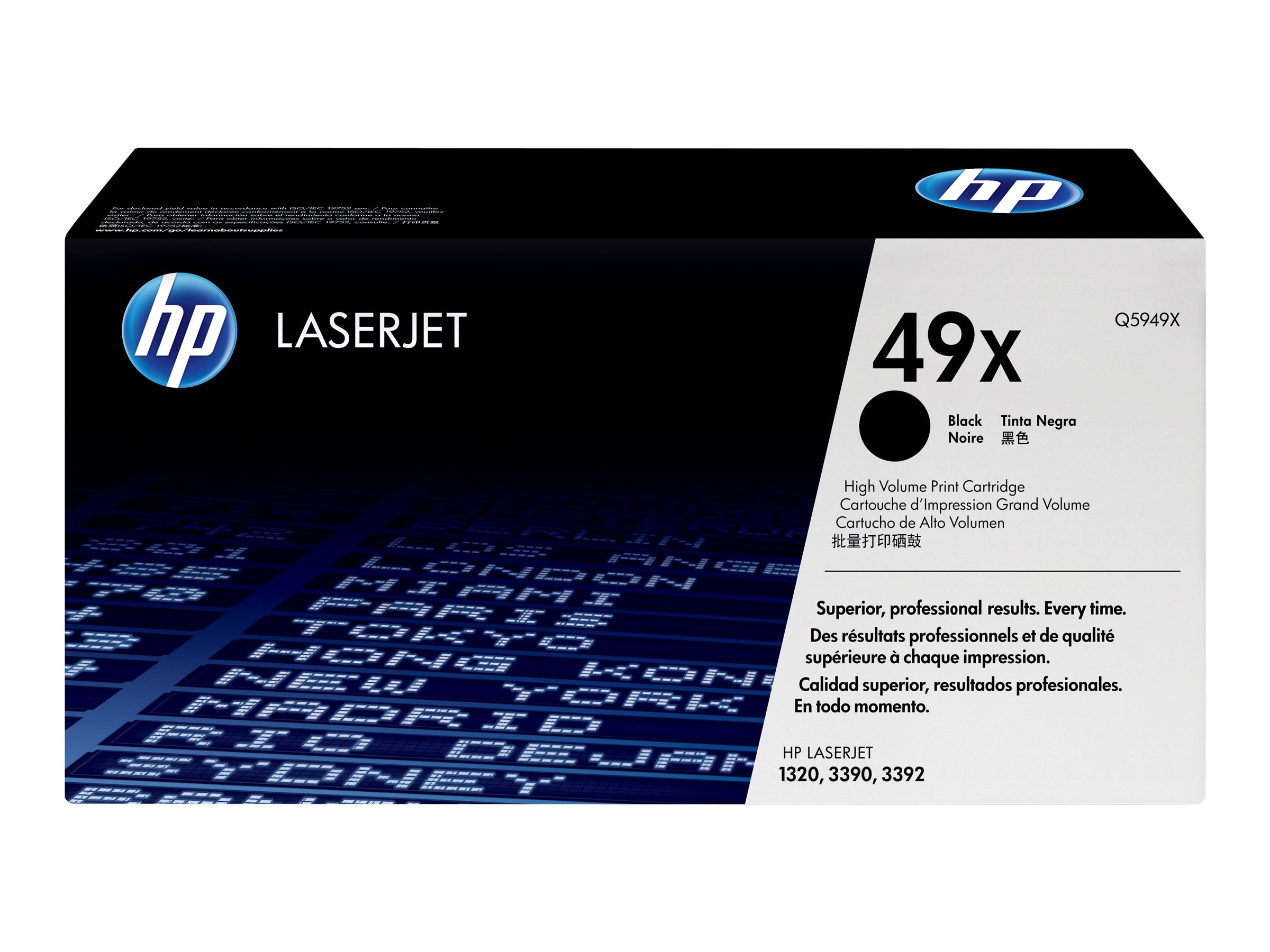HP 49X - Hohe Ergiebigkeit - Schwarz - original - LaserJet - Tonerpatrone (Q5949X) - für LaserJet 1160 - 1160Le - 1320 - 1320n - 1320nw - 1320t - 1320tn - 3390 - 3392 HP 49X - Hohe Ergiebigkeit - Schwarz - original - LaserJet - Tonerpatrone (Q5949X) - für LaserJet 1160 - 1160Le - 1320 - 1320n - 1320nw - 1320t - 1320tn - 3390 - 3392