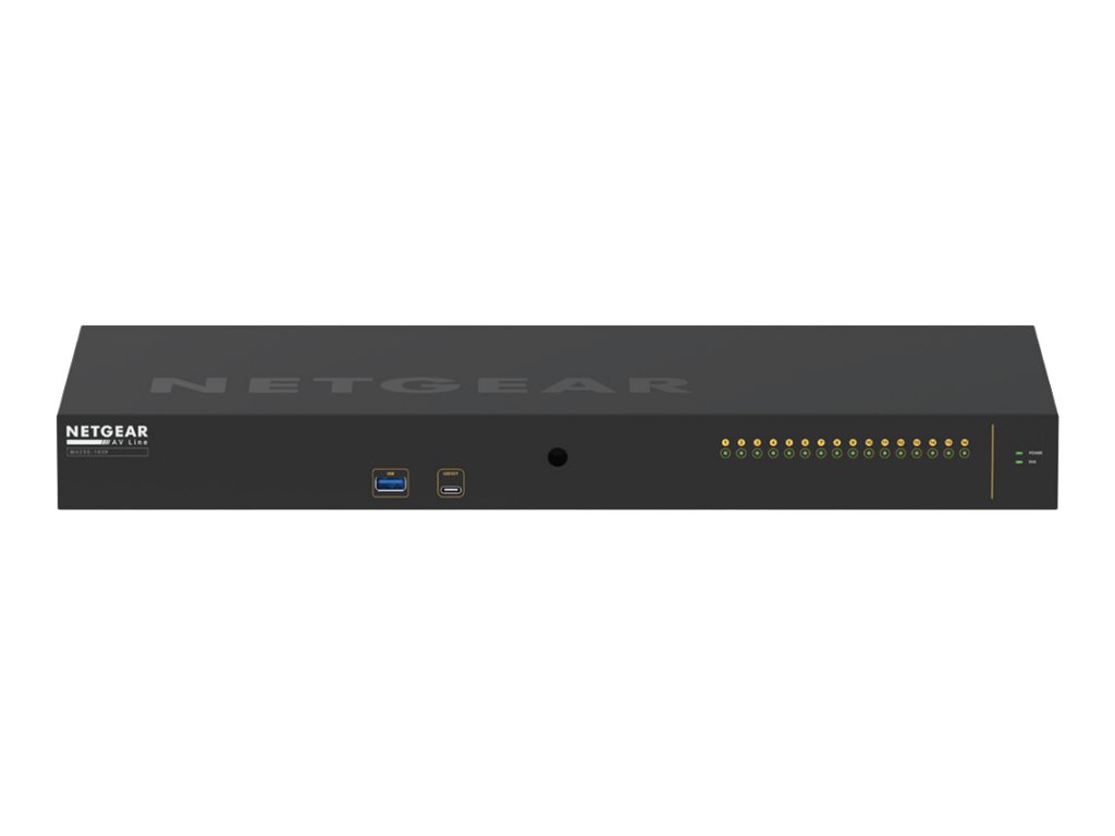 Netgear AV Line M4250-16XF - Switch - L3 - managed - 16 x 10 Gigabit SFP+ - Seite-zu-Seite-Luftstrom - an Rack montierbar