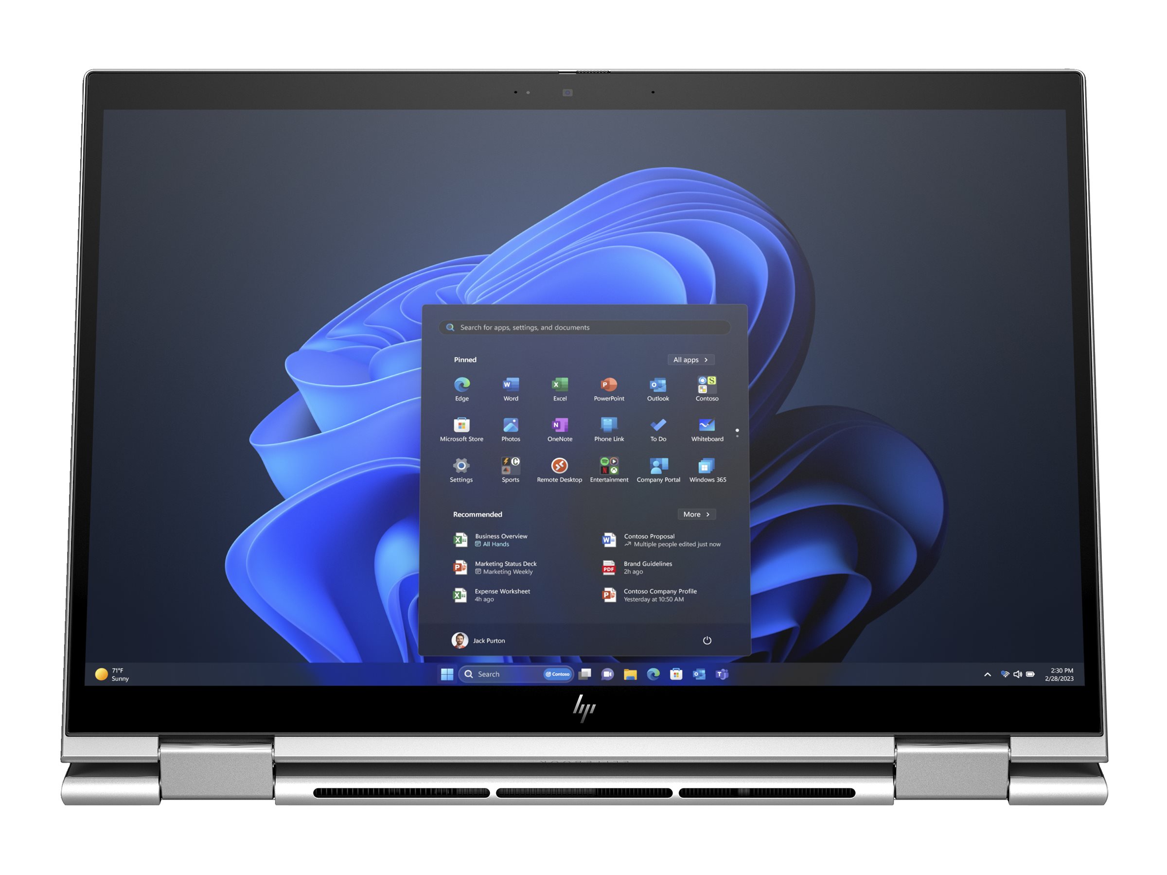 HP Elite x360 830 G11 Notebook - Flip-Design - IPS 1920 x 1200 - Wi-Fi 6E - Bluetooth - kbd: Deutsch - mit HP Wolf Pro Security Edition (1 Jahr)