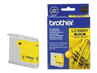 Brother LC1000Y - Gelb - Original - Tintenpatrone - für Brother DCP-350 - 353 - 357 - 560 - 750 - 770 - MFC-3360 - 465 - 5460 - 5860 - 660 - 680 - 845 - 885