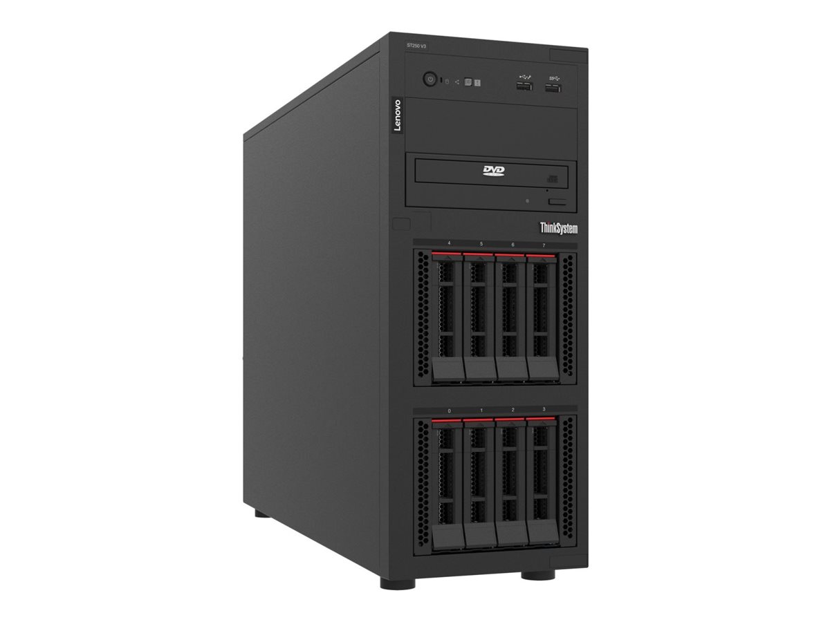 Lenovo ThinkSystem ST250 V3 7DCE - Server - Tower - Schacht/Schächte - keine HDD - Matrox G200 - 1GbE - kein Betriebssystem - Monitor: keiner Lenovo ThinkSystem ST250 V3 7DCE - Server - Tower - Schacht/Schächte - keine HDD - Matrox G200 - 1GbE - kein Betriebssystem - Monitor: keiner