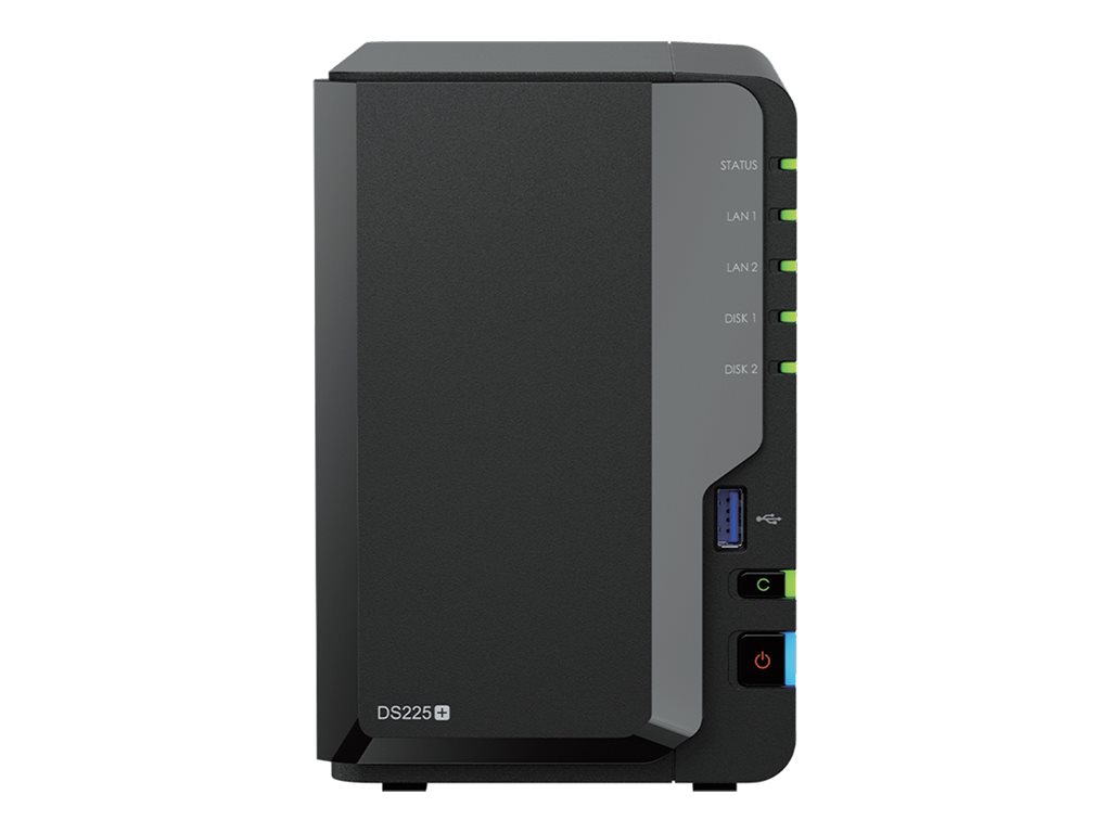 Synology Disk Station DS225+ - NAS-Server - SATA - RAID 0 - 1 - JBOD - RAM 2 GB - Gigabit Ethernet / 2.5 Gigabit Ethernet - iSCSI Support