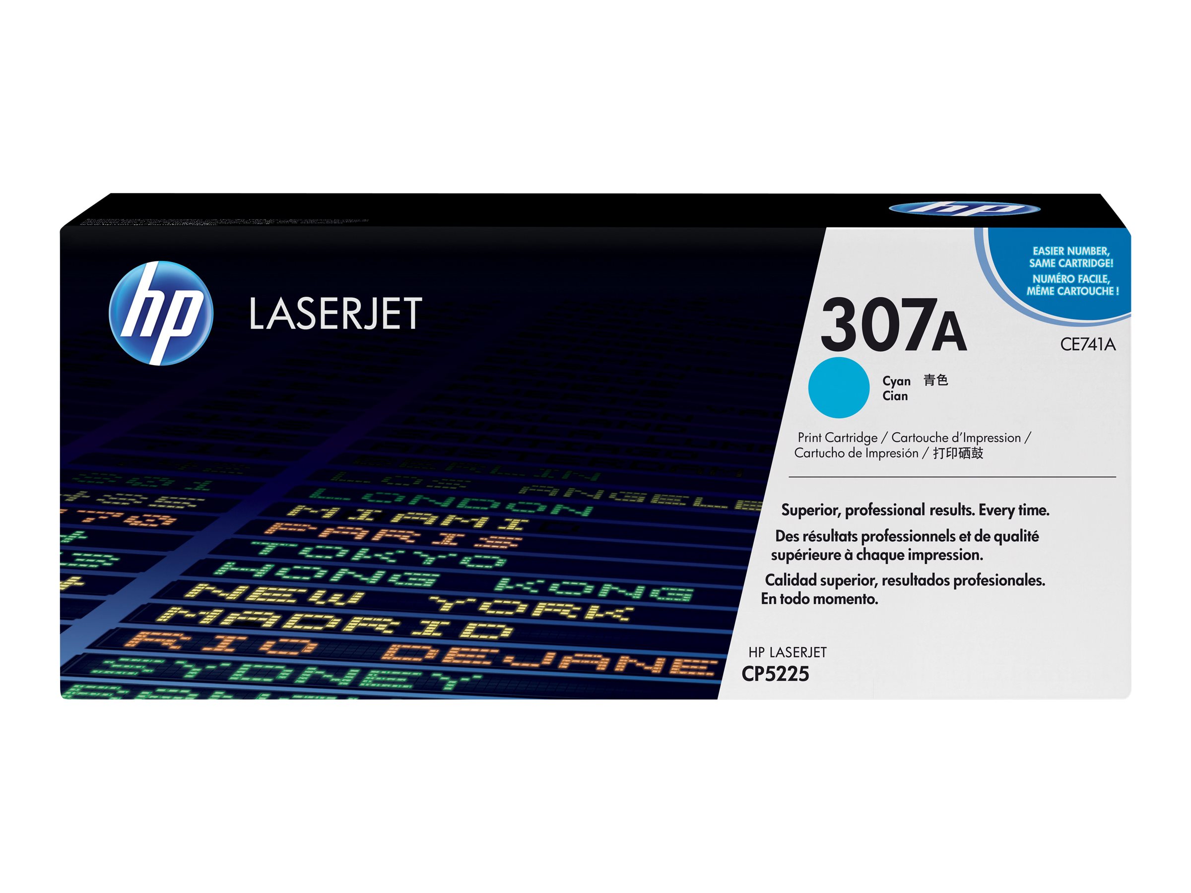 HP 307A - Cyan - Original - LaserJet - Tonerpatrone (CE741A) - für Color LaserJet Professional CP5225 - CP5225dn - CP5225n
