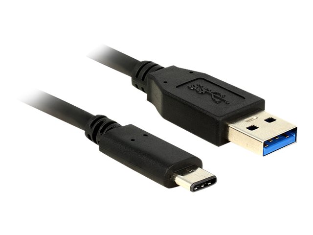 Delock USB-Kabel - 24 pin USB-C (M) zu USB Typ A - USB 3.1 Gen 2 - 1 m - umkehrbarer C-Stecker - Schwarz