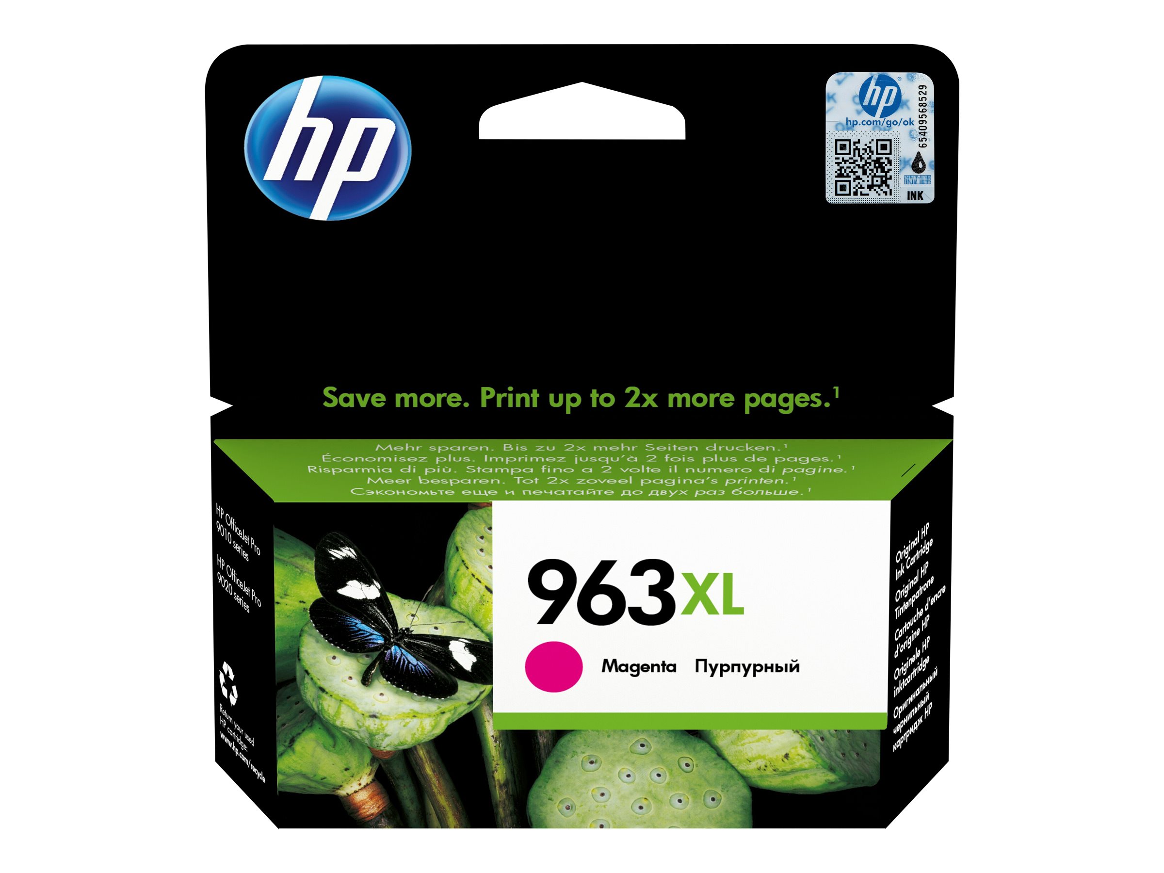 963XL - 23.25 ml - Hohe Ergiebigkeit - Magenta - original - Tintenpatrone - für Officejet Pro 9010 - 9012 - 9014 - 9015 - 9016 - 9019 - 9020 - 9022 - 9025 963XL - 23.25 ml - Hohe Ergiebigkeit - Magenta - original - Tintenpatrone - für Officejet Pro 9010 - 9012 - 9014 - 9015 - 9016 - 9019 - 9020 - 9022 - 9025