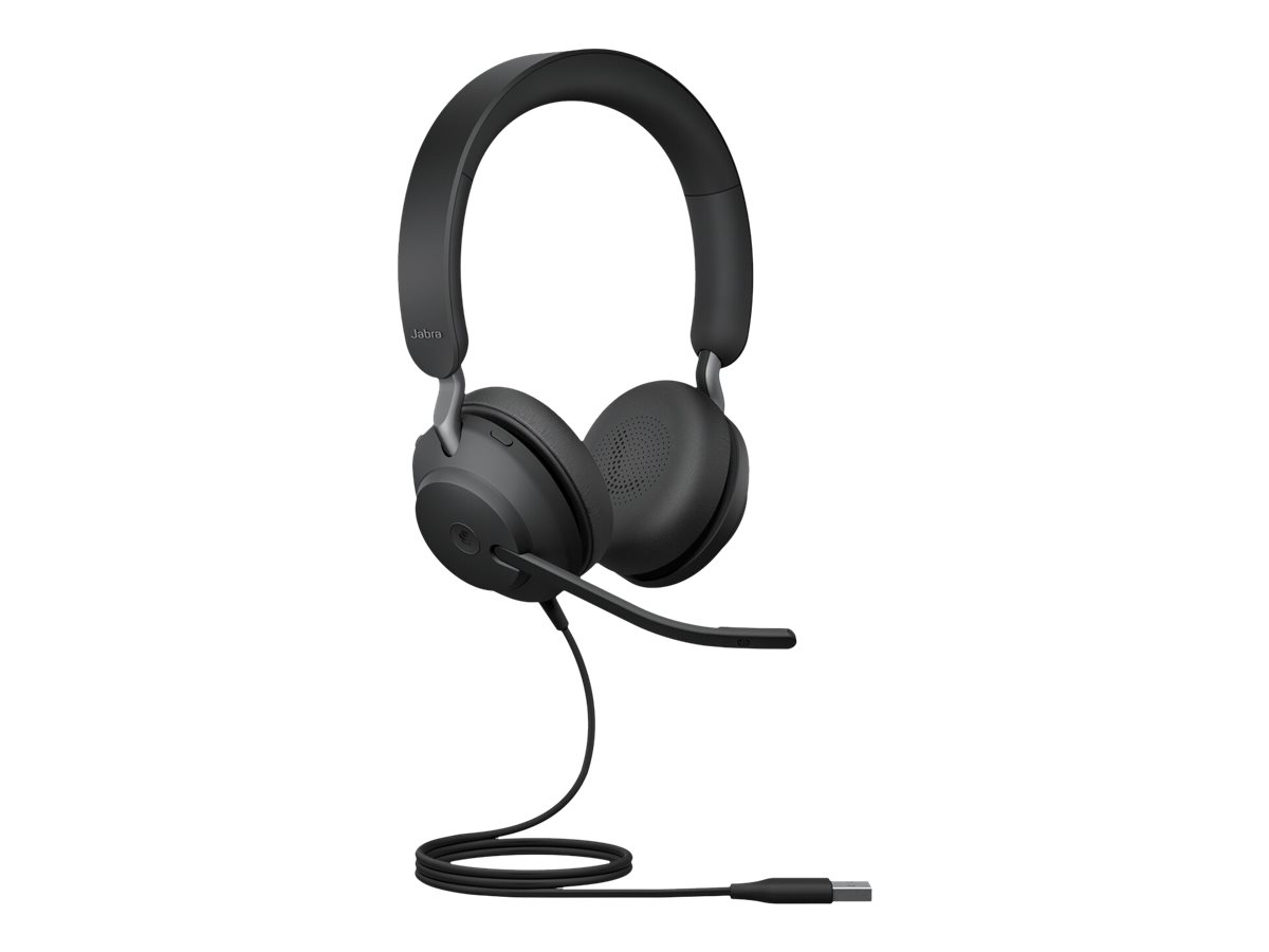 Jabra Evolve2 40 SE MS Stereo - Headset - On-Ear - kabelgebunden - USB-A - Geräuschisolierung - Zertifiziert für Microsoft Teams