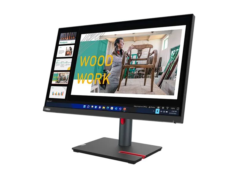 Lenovo P24q-30 - LED-Monitor - 60.5 cm (23.8") - 2560 x 1440 QHD @ 60 Hz - IPS - 300 cd/m² - 1000:1 - 4 ms - HDMI - DisplayPort - Raven Black - für ThinkCentre neo 70t 11YU; ThinkPad P15 Gen 2 20YQ