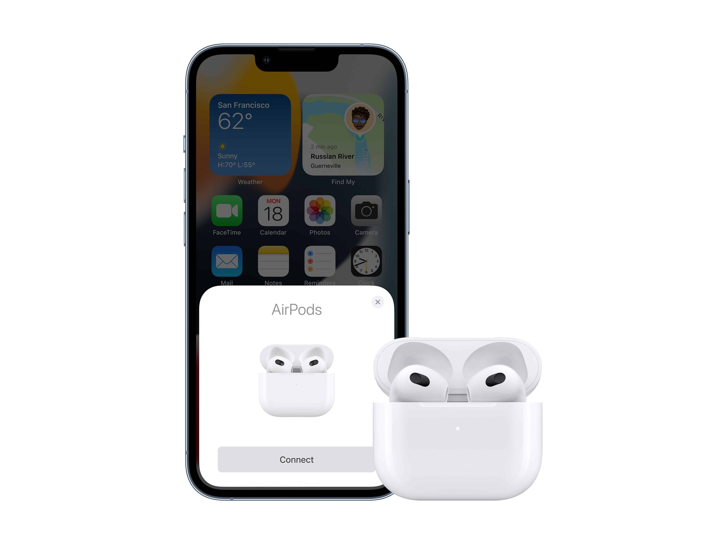 Apple AirPods with MagSafe Charging Case - 3. Generation - True Wireless-Kopfhörer mit Mikrofon - Ohrstöpsel - Bluetooth