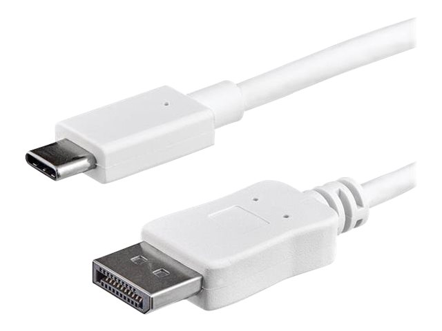 1M USB C TO DP CABLE - WHITE - 4K 60Hz - Weiß - USB Typ C auf DP Kabel - CDP2DPMM1MW - Externer Videoadapter - STM32F072CBU6 - USB-C - DisplayPort - weiß