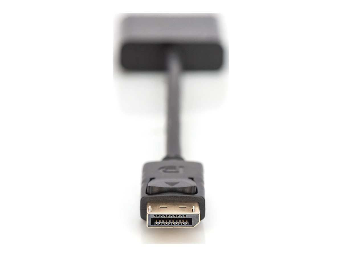 Adapterkabel DisplayPort DP/St-HD15/Bu 0,15m - zu HD-15 (VGA) (W) - 15 cm - geformt - Schwarz Adapterkabel DisplayPort DP/St-HD15/Bu 0,15m - zu HD-15 (VGA) (W) - 15 cm - geformt - Schwarz