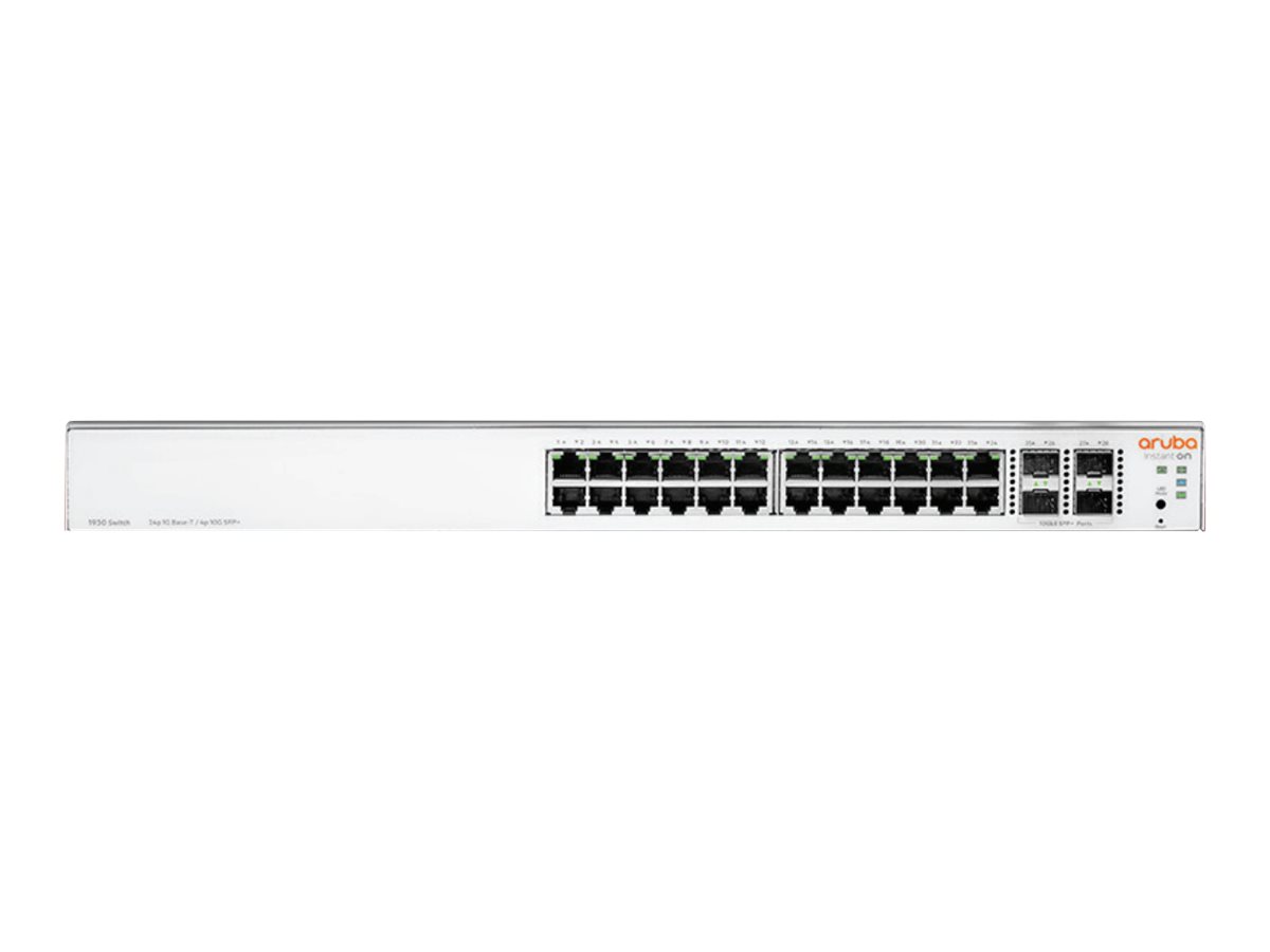 Hewlett Packard Enterprise Aruba Instant On 1930,Managed, L2+, Gigabit Ethernet (10/100/1000), - Switch - L3 - managed - 24 x 10/100/1000 + 4 x 1 Gigabit / 10 Gigabit SFP+ - an Rack montierbar