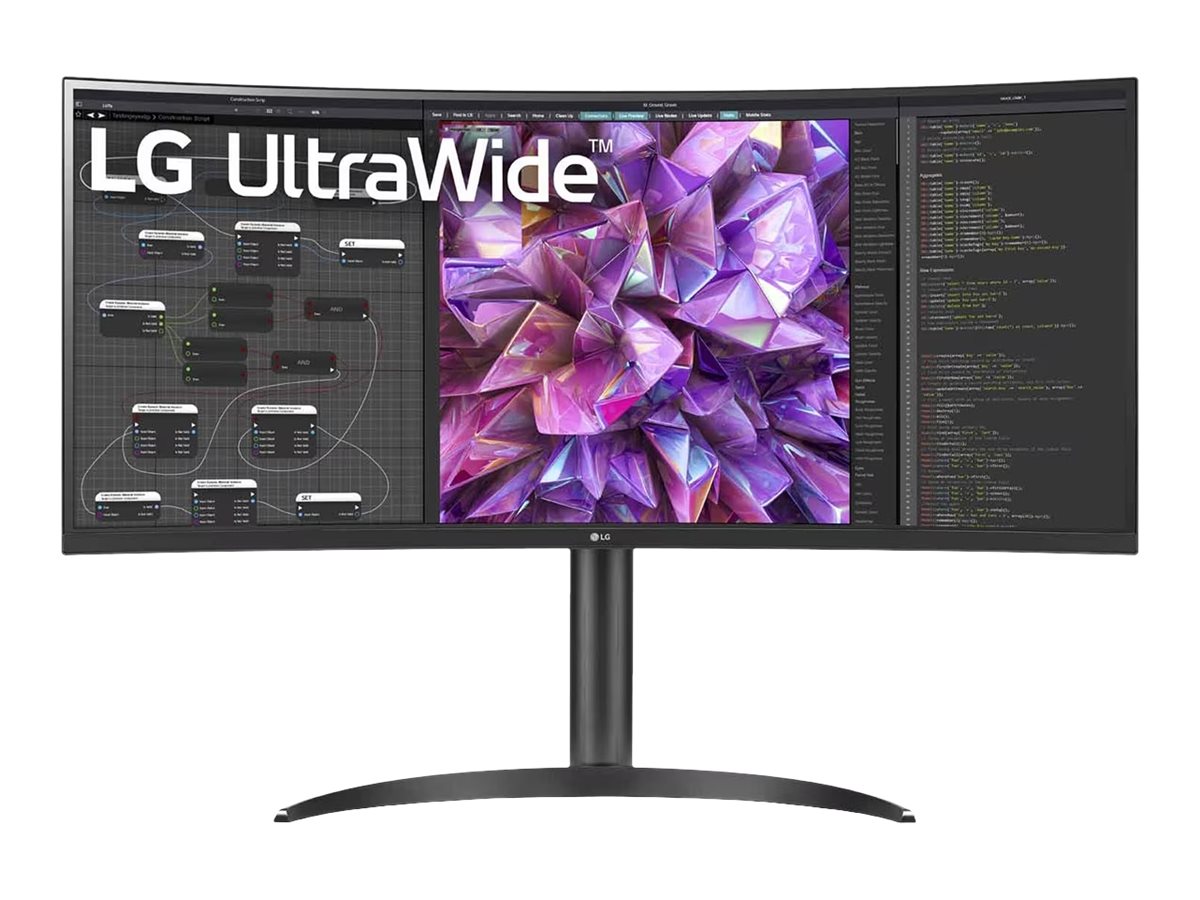 LG UltraWide 34WQ75X-B - LED-Monitor - gebogen - - 3440 x 1440 UWQHD - IPS - 400 cd/m² - 1000:1 - HDR10 - 5 ms - 2xHDMI - DisplayPort - USB-C - Lautsprecher - Schwarz