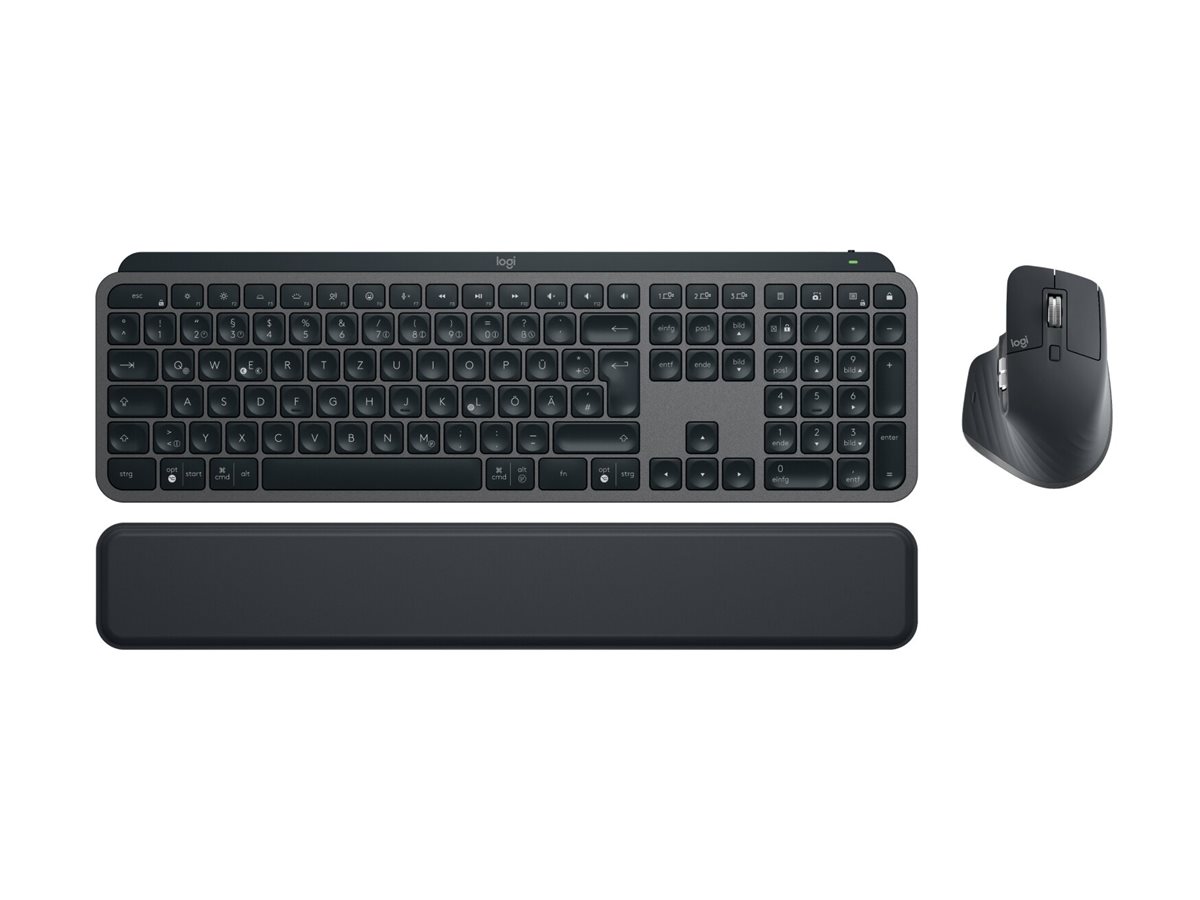 Logitech MX Keys Combo for Business - Tastatur-und-Maus-Set - hinterleuchtet - kabellos - Bluetooth LE - QWERTZ - Deutsch - Graphite