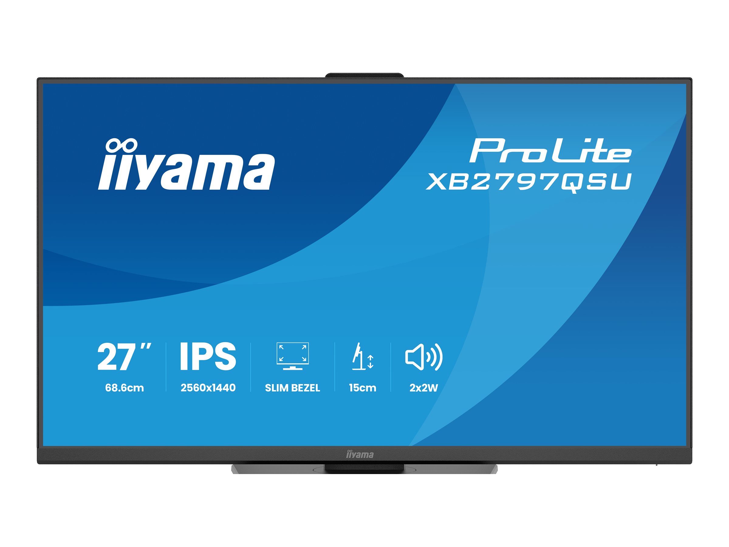 Iiyama ProLite XB2797QSU-B1 - LED-Monitor - 2560 x 1440 QHD @ 75 Hz - IPS - 350 cd/m² - 1000:1 - 1 ms - 2xHDMI - DisplayPort - Lautsprecher - Schwarz - Matte Iiyama ProLite XB2797QSU-B1 - LED-Monitor - 2560 x 1440 QHD @ 75 Hz - IPS - 350 cd/m² - 1000:1 - 1 ms - 2xHDMI - DisplayPort - Lautsprecher - Schwarz - Matte