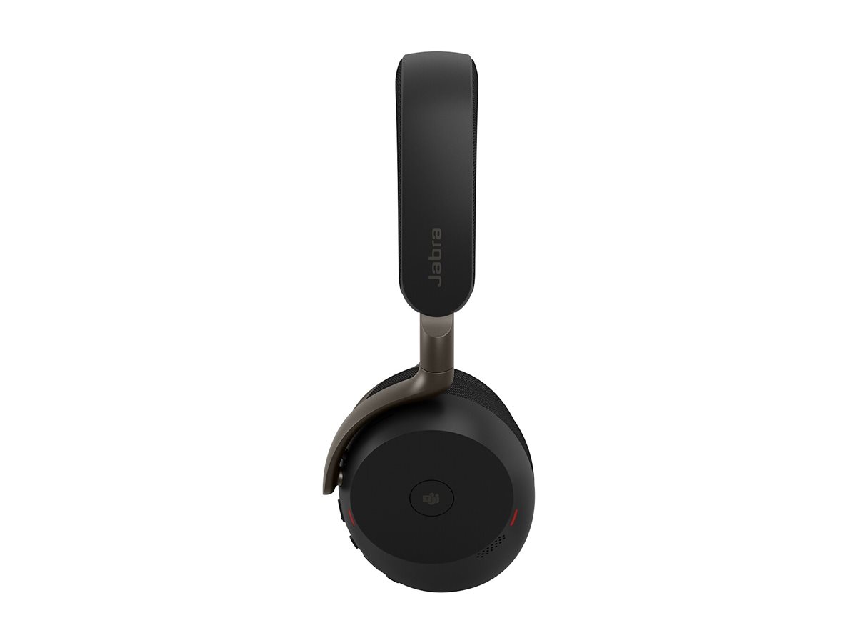 Jabra Evolve3 75 MS - Headset - On-Ear - Bluetooth - kabellos - aktive Rauschunterdrückung - USB-C über Bluetooth-Adapter - Schwarz - Zertifiziert für Microsoft Teams - Zertifiziert für Microsoft Teams Open Office
