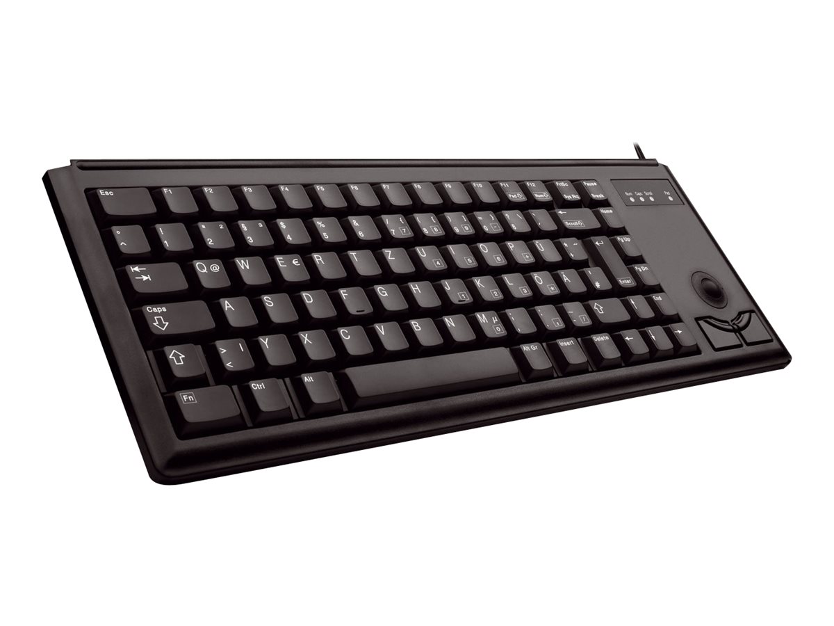 Tastatur USB schwarz mit Trackball - Deutsch - Schwarz