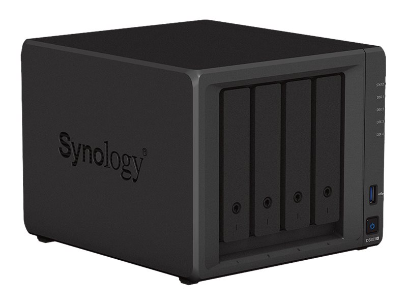 Synology Disk Station DS923+ - NAS-Server - 4 Schächte - SATA 6Gb/s / eSATA - RAID RAID 0 - 1 - JBOD - 5 - 6 - 10 - RAM 4 GB - Gigabit Ethernet - iSCSI Support