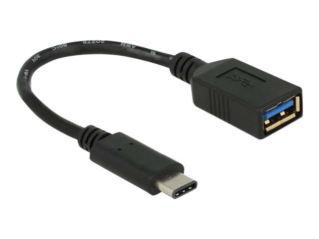 Delock USB-Adapter - USB Typ A (W) bis USB-C (M) - USB 3.1 - 15 cm - Schwarz