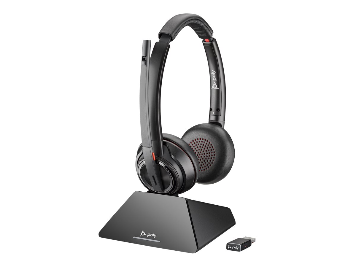Savi 8220 Microsoft - UC Series - Headset-System - On-Ear - DECT 6.0 - kabellos - aktive Rauschunterdrückung - Zertifiziert für Microsoft Teams