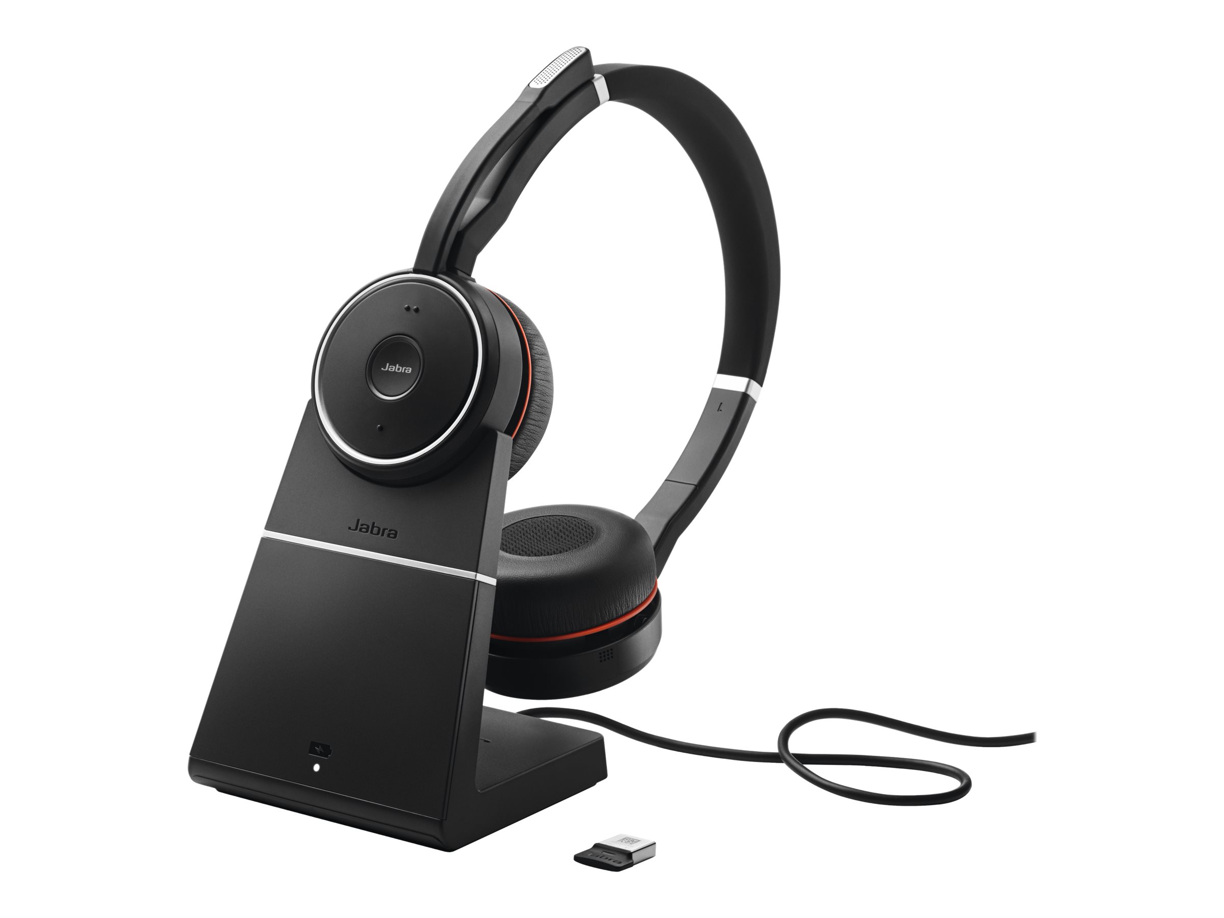 Jabra Evolve 75 SE MS Teams Stereo Headset - Bluetooth - kabellos - aktive Rauschunterdrückung - USB - mit Ladestation - Zertifiziert für Microsoft Teams - für LINK 380a MS
