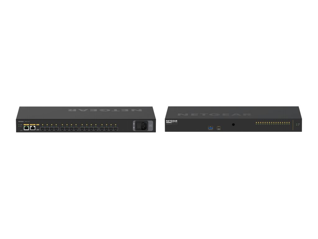 Netgear AV Line M4250-16XF - Switch - L3 - managed - 16 x 10 Gigabit SFP+ - Seite-zu-Seite-Luftstrom - an Rack montierbar Netgear AV Line M4250-16XF - Switch - L3 - managed - 16 x 10 Gigabit SFP+ - Seite-zu-Seite-Luftstrom - an Rack montierbar