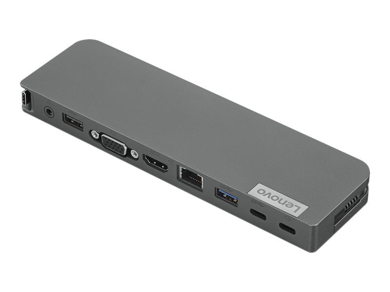 Lenovo USB-C Mini Dock - Mini-Dock - USB-C - VGA, HDMI - 1GbE - 65 Watt - Campus Lenovo USB-C Mini Dock - Mini-Dock - USB-C - VGA, HDMI - 1GbE - 65 Watt - Campus