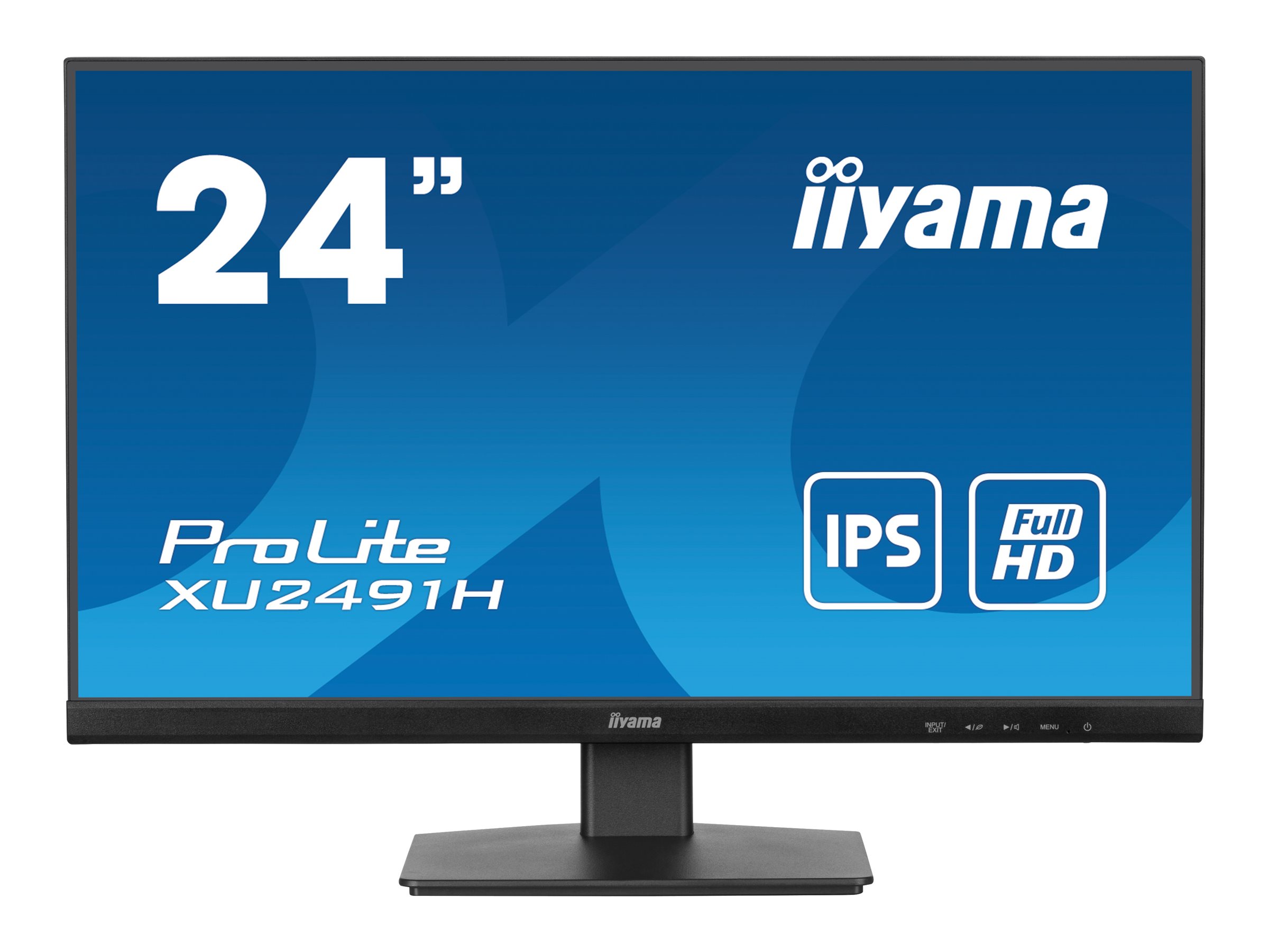 Iiyama ProLite XU2491H-B1 - LED-Monitor - 61 cm - (23.8" sichtbar) - 1920 x 1080 Full HD (1080p) @ 100 Hz - IPS - 300 cd/m² - 1300:1 - 0.5 ms - HDMI - DisplayPort - Schwarz - Matte