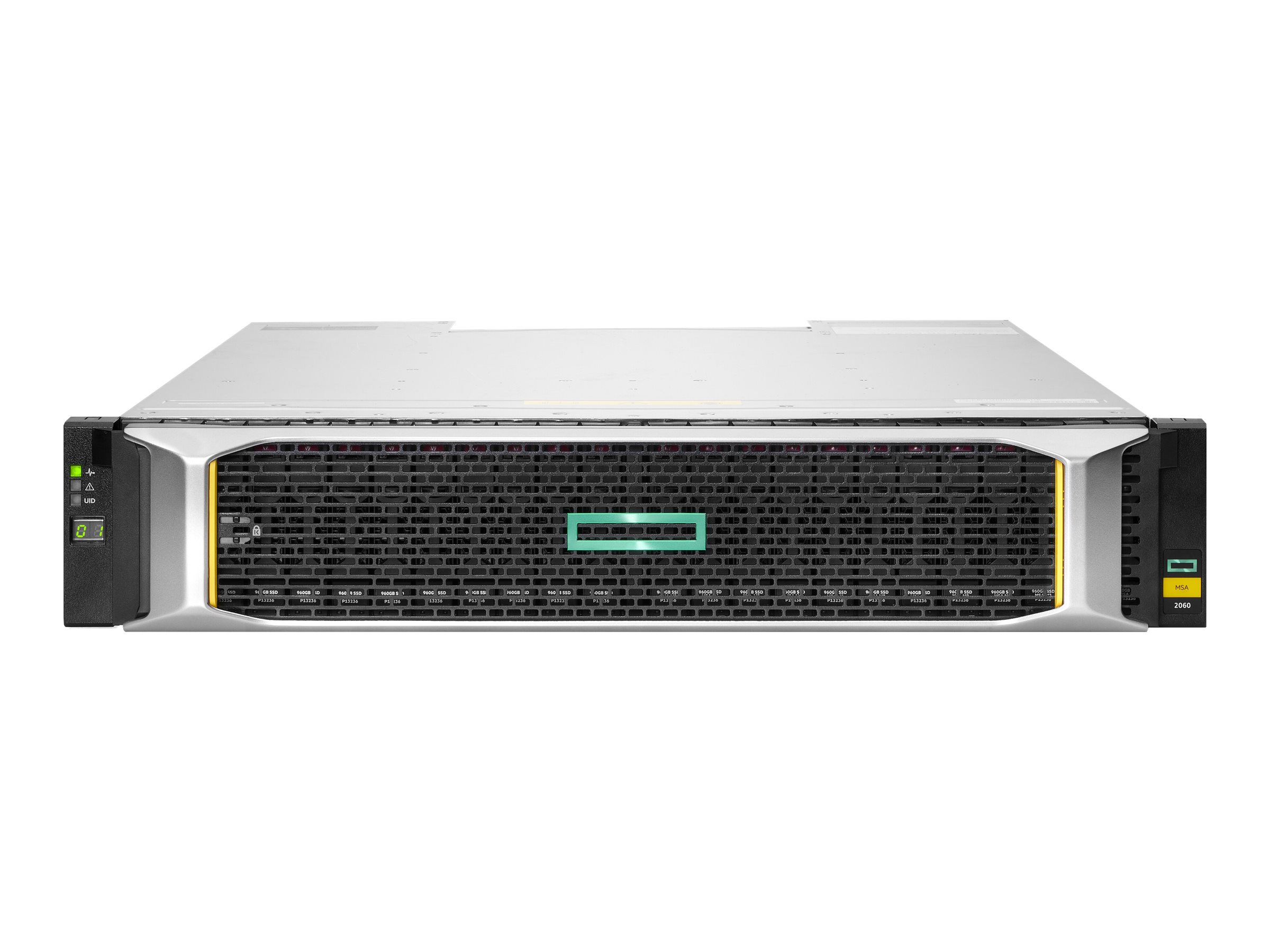 HPE MSA 2062 16G FC Storage 24xSFF2x 1,92TB SSD - SSD 1.92 TB x 2 - 16Gb Fibre Channel (extern) - Rack - einbaufähig - 2U HPE MSA 2062 16G FC Storage 24xSFF2x 1,92TB SSD - SSD 1.92 TB x 2 - 16Gb Fibre Channel (extern) - Rack - einbaufähig - 2U