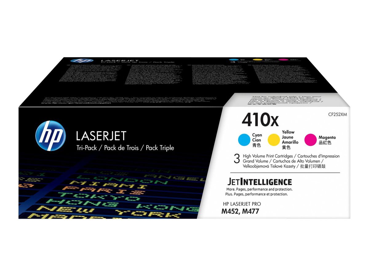 HP 410X - 3er-Pack - Hohe Ergiebigkeit - Gelb, Cyan, Magenta - Original - LaserJet - Tonerpatrone (C - für Color LaserJet Pro M452 - MFP M377 - MFP M477