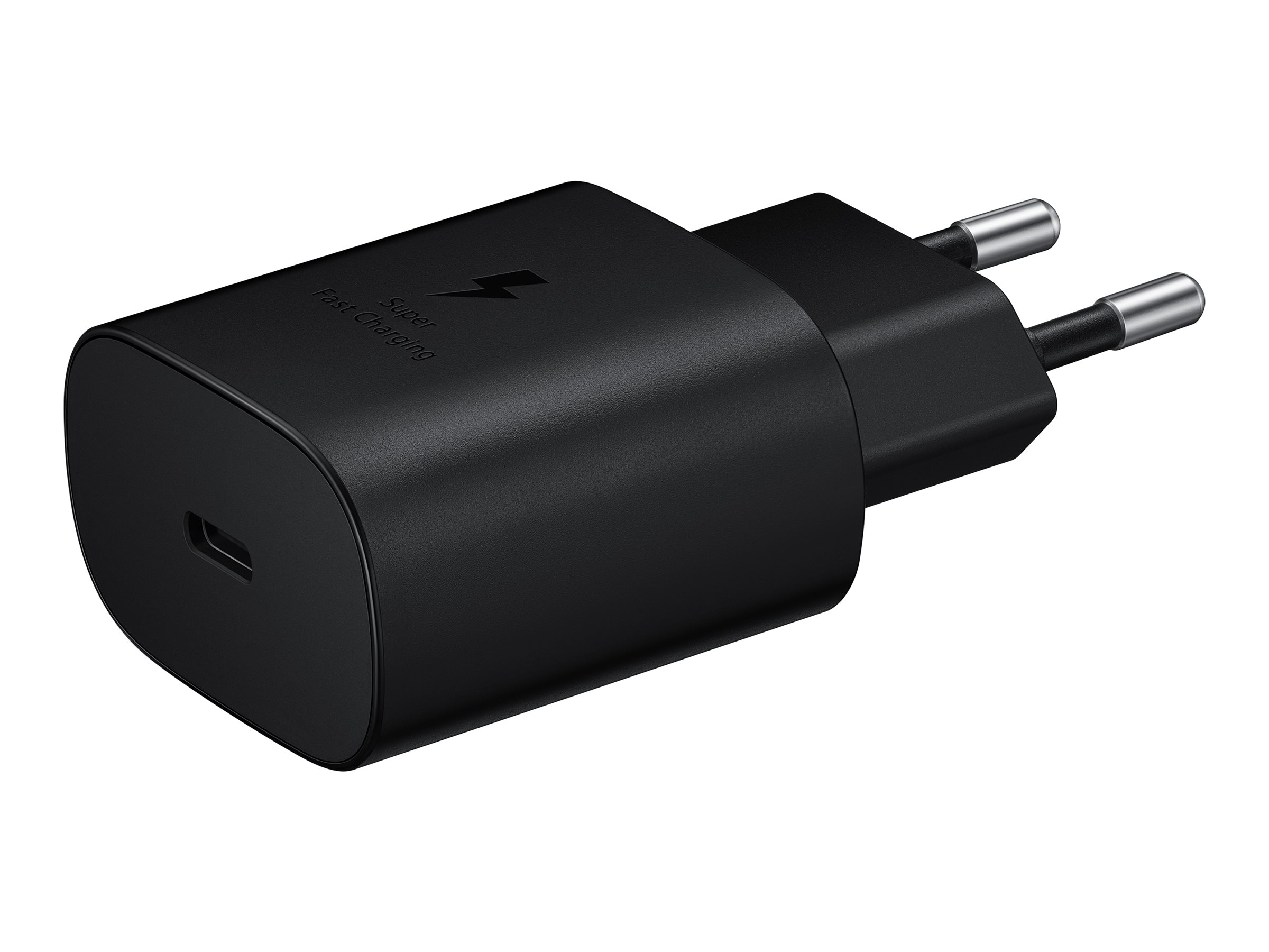Samsung Fast Charging Wall Charger EP-TA800 Netzteil 25 Watt 3 A SFC (24 pin USB-C) 1m Kabel - auf Kabel: USB-C - Schwarz - für Galaxy A20 - A50 - A70 - A8s - M30 - M40 - Note10 - S20 - S20 5G - S20+ 5G - Z Flip - Z Flip 5G