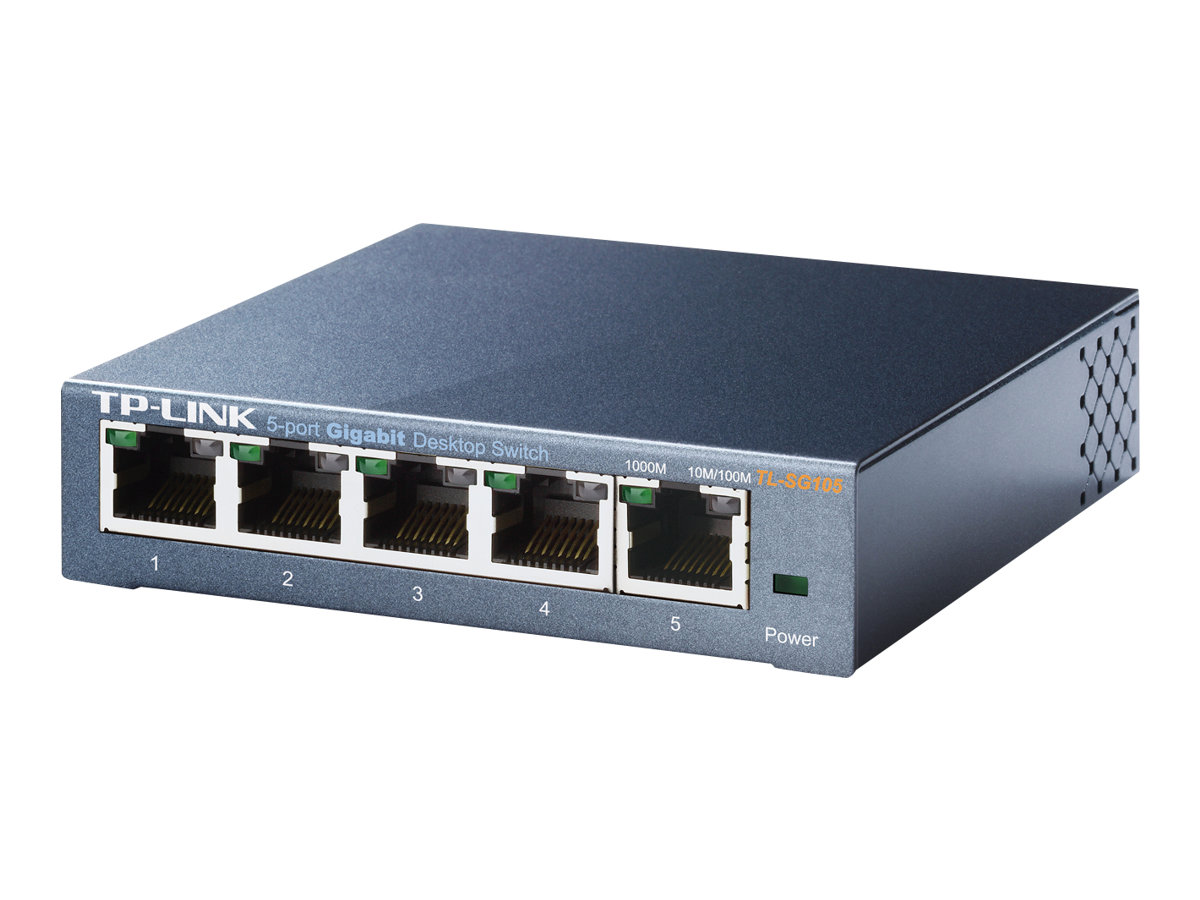 Switch TL-SG105 5-Ports - Switch - unmanaged - 5 x 10/100/1000 - Desktop Switch TL-SG105 5-Ports - Switch - unmanaged - 5 x 10/100/1000 - Desktop