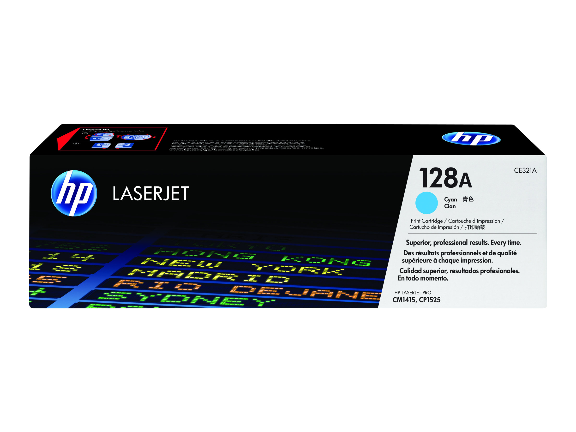HP 128A - Cyan - Original - LaserJet - Tonerpatrone (CE321A) - für Color LaserJet Pro CP1525n - CP1525nw; LaserJet Pro CM1415fn - CM1415fnw
