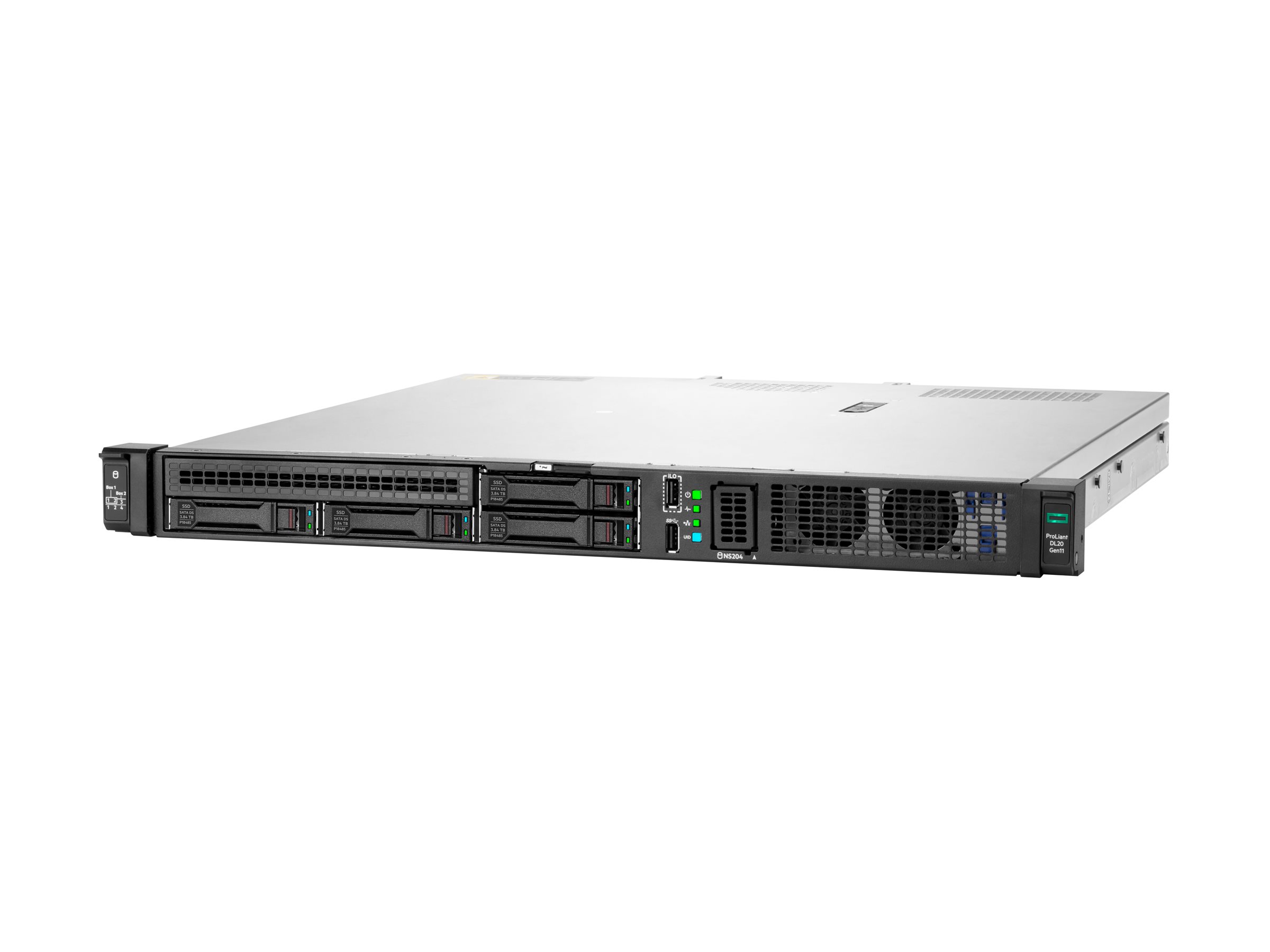 HPE ProLiant DL20 Gen11 - Server - Rack-Montage - - Schacht/Schächte - SSD 2 x 480 GB - Matrox G200 - 1GbE - kein Betriebssystem - Monitor: keiner - Smart Choice HPE ProLiant DL20 Gen11 - Server - Rack-Montage - - Schacht/Schächte - SSD 2 x 480 GB - Matrox G200 - 1GbE - kein Betriebssystem - Monitor: keiner - Smart Choice