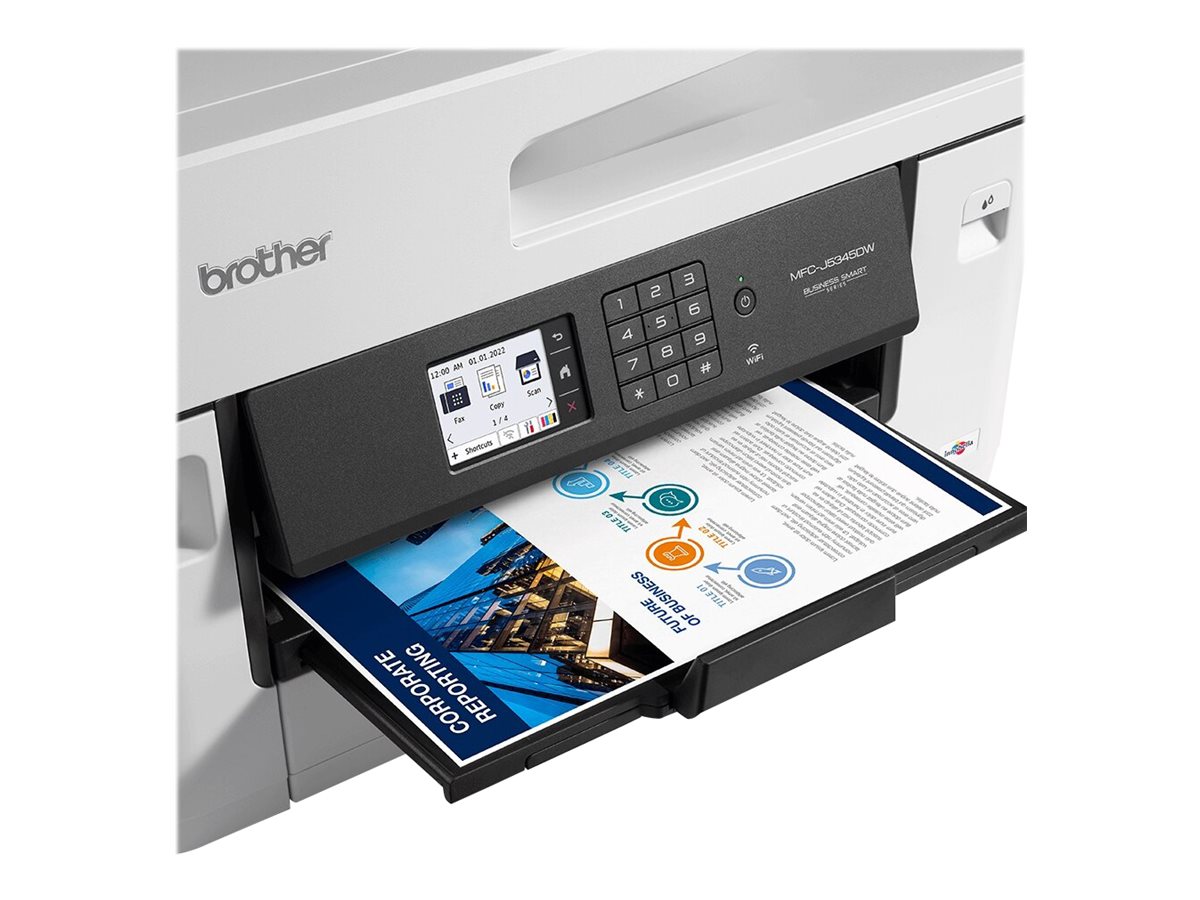Brother MFC-J5345DW - Multifunktionsdrucker - - bis zu 25 Seiten/Min. (Kopieren) - bis zu 28 Seiten/Min. (Drucken) - 250 Blatt - 14.4 Kbps - USB 2.0 - LAN - Wi-Fi(n)